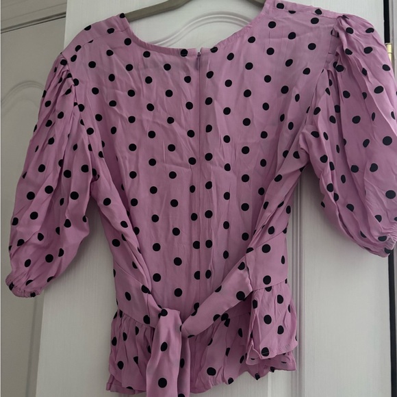 Faithfull the Brand Pink Polka Dot Blouse - Picture 3 of 7